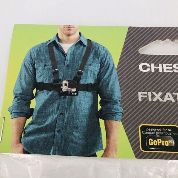 GoPro Camera Chest Mount Adjustable Strap XIT Photo Hands Free Body Mount NIP - Picture 4 of 6